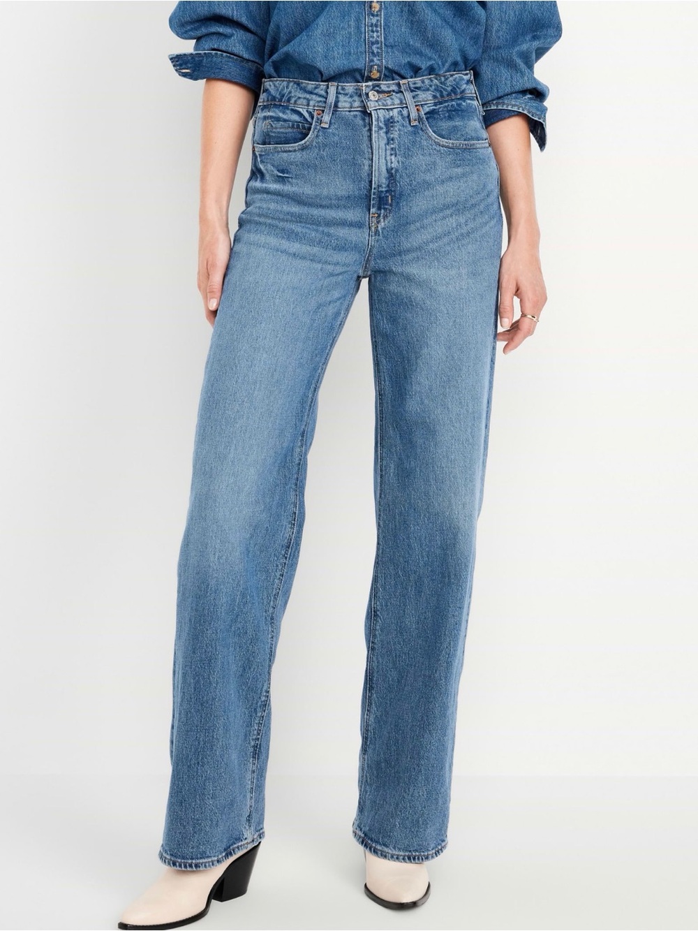 Old Navy Extra High Waisted Wide Leg Jeans
